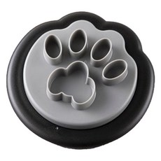 KAI 貝印 Nyammy 貓掌造型吐司壓模, 1個, 灰色 黑色