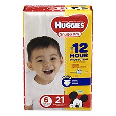 HUGGIES 好奇 迪士尼印花黏貼型尿布, 第6階段, 21片