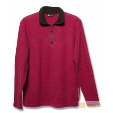 荒野WILDLAND 男雙色條紋PILE保暖衣 長袖保暖上衣 戶外運動內著