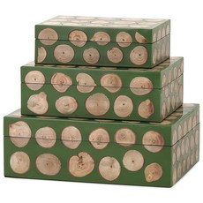 Imax WORLDWIDE HOME Peyton Wood Disc Box Case 3 件套, 1個