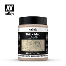 Vallejo Thick Mud 場景厚泥 200ml 淺棕色 26.810, 詳見包裝