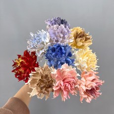 【W&T花藝資材】台灣現貨開發票-6公分火焰大理花, 白色