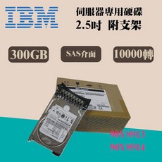 IBM M3/M4伺服器硬碟 300GB 10K轉 2.5吋 SAS介面 全新盒裝, 90Y8913
