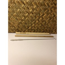 竹木造咖 吸管刷，纖細刷毛，竹製手柄，環保耐用，輕鬆清潔吸管
