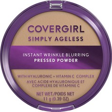 COVERGIRL Simply Ageless瞬效撫紋粉餅 11g, 1個, 淺黃色米色