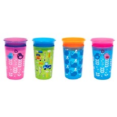 munchkin 印花360度孩童吸管學習杯 266ml, 1組, 隨機出貨