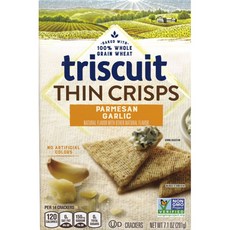 Triscuit 全麥薄餅 帕瑪森起司大蒜口味, 1個, 201克