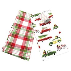 now DESIGNS 圖案印花洗碗巾組 46*71cm, 2件, 假日車