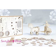 婕妮小舖 WOODEN.CITY 羅馬帝國戰車 Roman chariot 羅馬競技場戰車 神鬼戰士馬車 波蘭模型