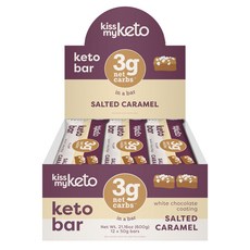 KISS MY KETO Bar 白巧克力能量棒 50g, 12入, 鹹焦糖
