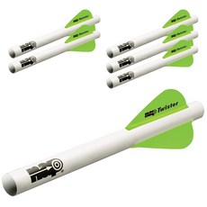 New Archery Products 快速 Fletch Twister 狩獵用品 5cm, 6入, 白+綠