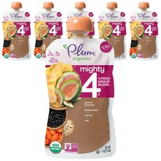 Plum organics 孩童營養奶昔 113g, 石榴香蕉黑豆胡蘿蔔燕麥口味, 6包