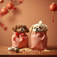 【胖胖糖】狗狗新年福袋 發聲絨布耐咬寵物玩具, 詳見包裝, 詳見包裝, 福袋1袋