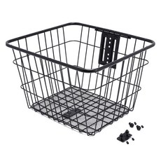 粗管前置自行車籃, 1個, 黑色