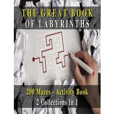 [ 2 BOOKS IN 1 ] - The Great Book Of Labyrinths! 200 Mazes For Men And Women - Activity Book (Rigid ... 精裝版, Mr. Walt Pages, 英文