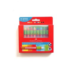 輝柏FABER-CASTELL創意水溶性蠟筆10色，水性蠟筆，安全無毒，激發兒童繪畫天賦, 詳見包裝