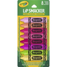 LiP SMACKER 繪兒樂系列兒童蠟筆造型潤唇膏組 4g, 8件, 棉花糖,橘色,粉紅冰淇淋,野西瓜,Razzmatazz,爵士莓果醬,Granny Smith Apple,Banana Mania