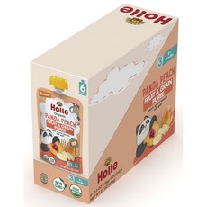 Holle 水果泥 100g, 水密桃杏桃香蕉小麥口味, 6包