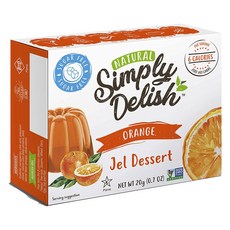 Simply Delish 水果風味無糖果凍 20g, 1盒, Orange Mix