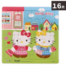 三麗鷗 Hello Kitty 16片拼圖 逛街去 幼兒啟蒙拼圖, 16片拼圖 逛街去 | 一個入, 16片