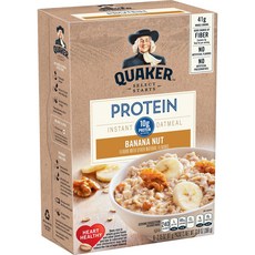 QUAKER 桂格 蛋白質速溶燕麥 香蕉堅果味 6包, 1盒, 61g