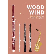 大鴻音樂圖書 樂器明信片B 木管樂器主題 祝福卡片 音樂愛好者 學生 老師, 詳見包裝