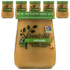 BeechNut 水果泥 113g, 6罐, 香蕉橘子鳳梨口味