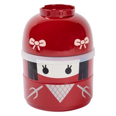 HAKOYA 木偶造型雙層便當盒 10*10*13cm, 1個, 女野市