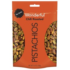 Wonderful PISTACHIOS 辣椒烤無殼無麩質, 1個, 155克