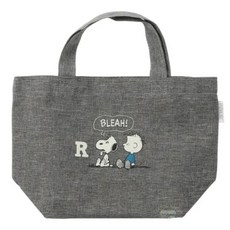 PEANUTS 史努比 Snoopy 英文字母午餐袋, 灰色