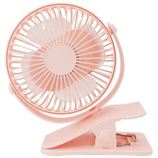 4.5吋充電式座扇/夾扇，迷你便攜，桌面夾式兩用，多檔風速調節，靜音節能, 不挑色（粉色、白色、黑色）, EDS-B255