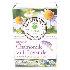 TRADITIONAL MEDICINALS Herbal Tea 洋甘菊薰衣草不含咖啡因, 16件, 1.5克