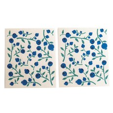 now DESIGNS 圖案印花廚房毛巾, 2入, 藍莓