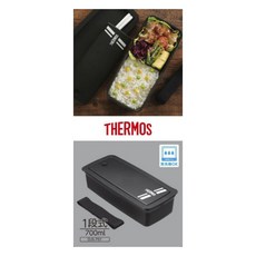 THERMOS 膳魔師 單層保鮮便當盒 DJS-701, 1個, 黑銀