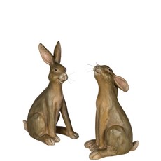 Sullivans 坐著的兔子雕像裝飾模型, 棕色