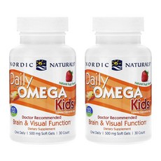 Nordic Naturals 孩童Omega魚油軟膠囊 草莓口味, 30顆, 2罐