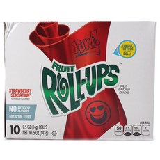 FRUIT BY THE Foot Fruit Roll-Up 草莓狂熱 10入, 1個, 141g