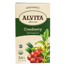 Alvita Teas 蔓越莓草本茶包, 24件, 2克