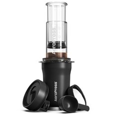 AeroPress 愛樂壓Go Plus 終極旅行保溫版 美國製造 免插電咖啡機, 沈穩黑, 1個