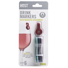 HOST 飲料標記裝飾品, 6件, 混色