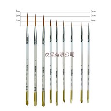 汶采 Macro Wave馬可威水晶桿尼龍圭筆 勾繪拉線筆(圓)AR68-0到07號 勾勒細部 水彩筆, 0(AR680)