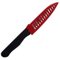 水果刀 附套 好收納攜帶方便, 1個, 紅色