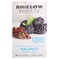 BIGELOW 肉桂黑莓草本茶茶包, 18件, 2.2克