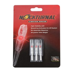 NOCKTURNAL 發光箭尾, 3個, 紅色