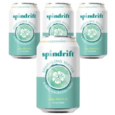Spindrift 蘇打水和真正的擠壓水果黃瓜, 4件, 355毫升