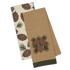 DESIGN IMPORTS 松果印花餐巾 45.7*71.1cm 2件組, 1個, 混色
