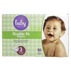 baby basics 彈性黏貼型尿布, 第3階段, 86片