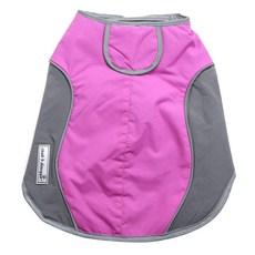 cloak&dawggie Precision Fit 運動派克大狗外套, 粉色+灰色