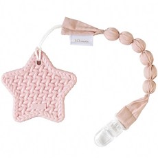 10mois 星星雲朵咬咬固齒器 寶寶安撫玩具 舒緩長牙不適 安全無毒材質, 糖果黃+甜心粉, 星星咬咬固齒器x1件