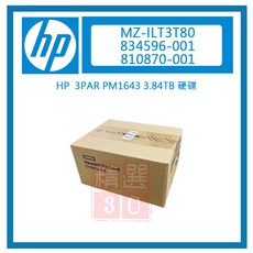 HPE 3PAR PM1643 3.84TB 企業級高效能硬碟 (MZ-ILT3T80 834596-001 810870-001)